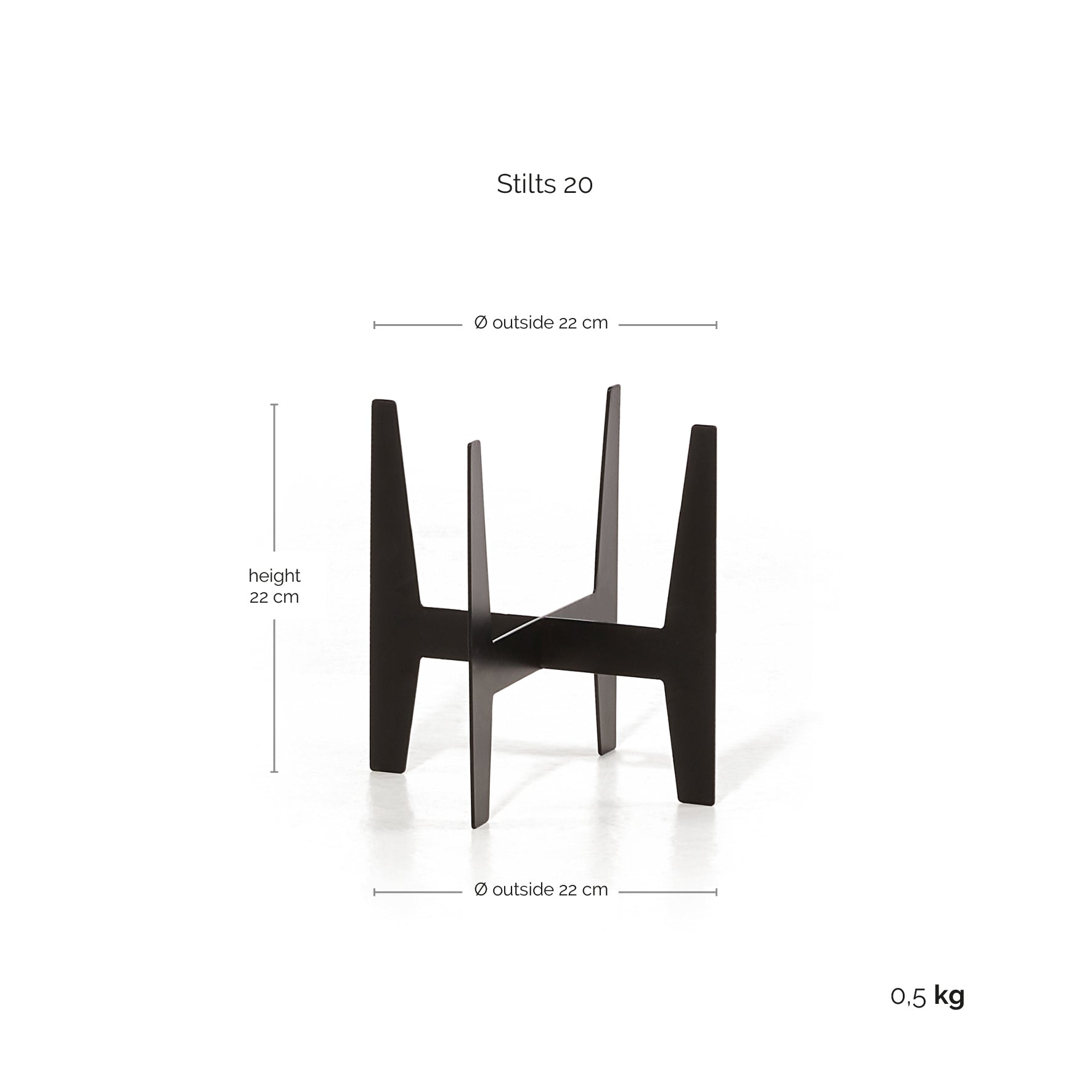 Ecopots Alzate in metallo L33 P33 H 31 cm (per Amsterdam 30/Rotterdam 30)