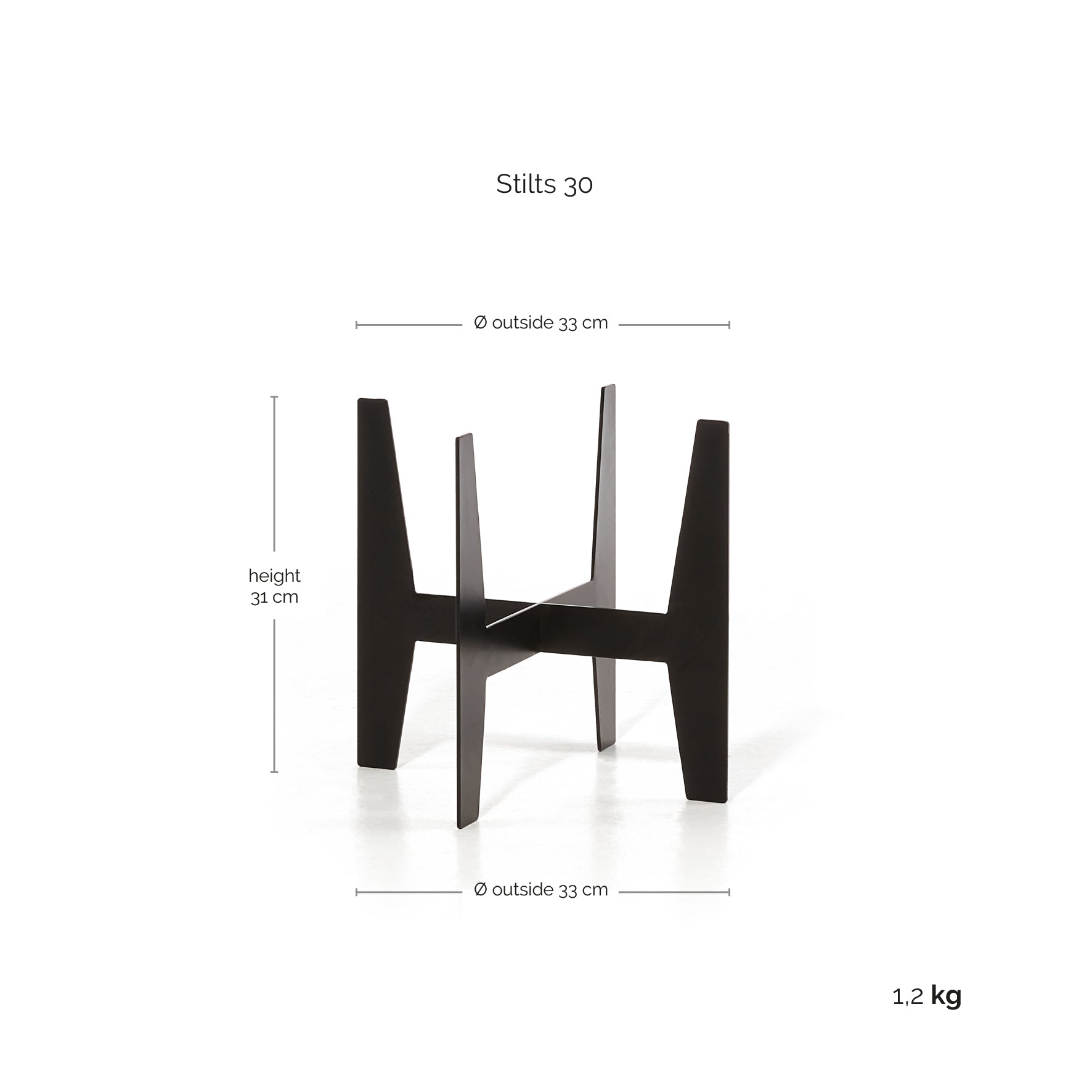 Ecopots Alzate in metallo L22 P22 H22 cm (per Amsterdam 20/Rotterdam 20)